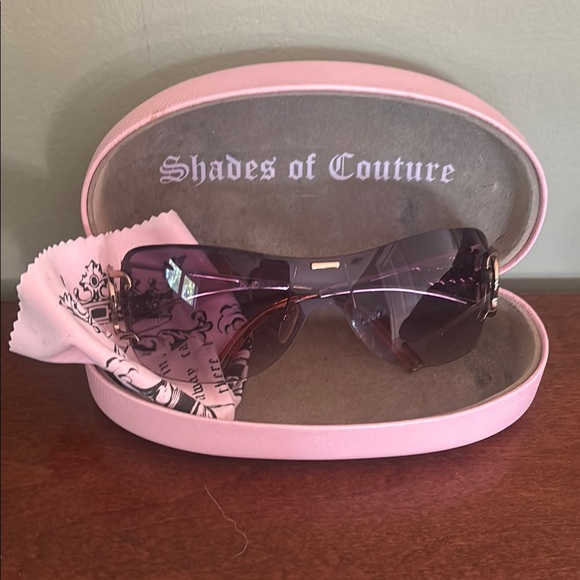Juicy Couture Accessories - Vintage Y2K Juicy Couture Pink Frameless Sunglasses